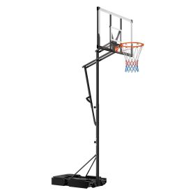 Portable Basketball Stand, 5.25 to 10 ft Height Adjustment Basketball Hoop & Goal