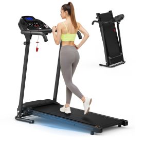 Folding Treadmill with Handle bar, 300 LBS Weight Capacity, Portable Walking Pad Treadmills for Home,APP Control,2.5HP