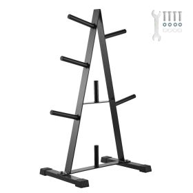Weight Plate Rack, A Frame Weight Plate Tree for 1-Inch Weight Plates, Standard Weight Plate Tree, 500 lbs Load Capacity Weight Storage Holder